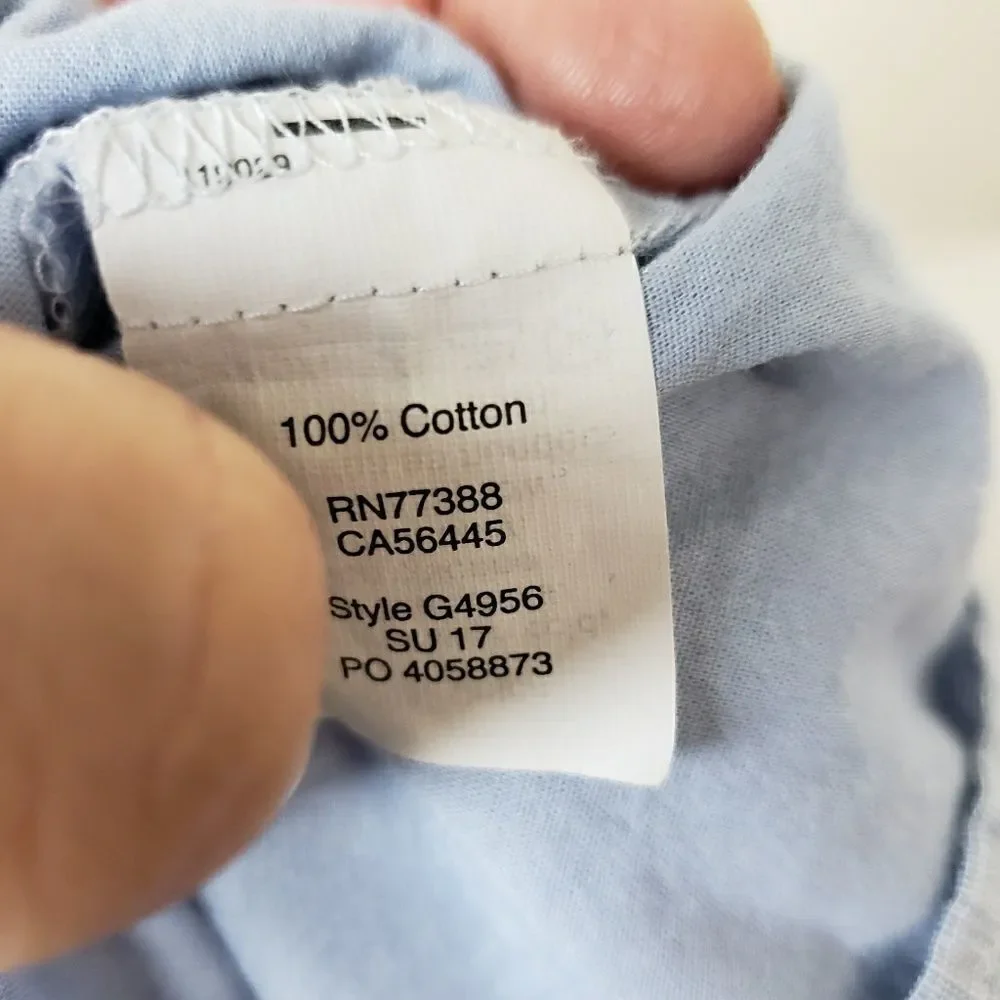 Madewell bellflower ruffle dress craft blue size 0 - Picture 5 of 8